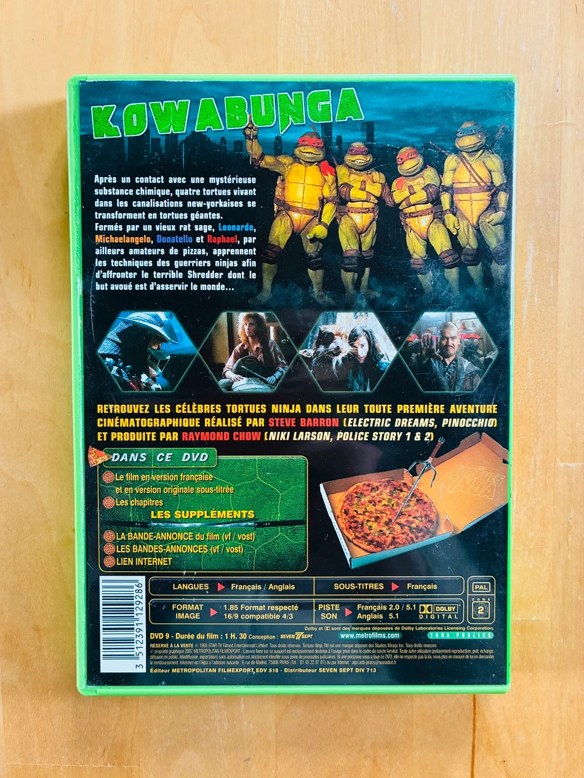 DVD Les Tortues Ninja le film 1990 eerste editie. – photo 3